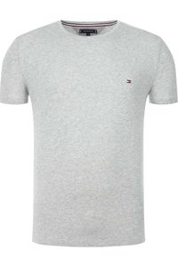 Tommy Hilfiger Core Stretch Slim Fit T-Shirt ronde hals grijs, Effen