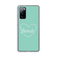 Friends heart pastel: Samsung Galaxy S20 FE / S20 FE 5G Transparant Hoesje