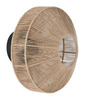 Light & Living Wandlamp 'Lyra' Ø31cm, kleur Naturel/Mat Zwart