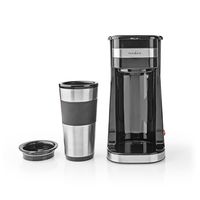 Nedis Koffiezetapparaat | 0.4 l | Zilver / Zwart | 1 stuks - KACM300FBK KACM300FBK - thumbnail