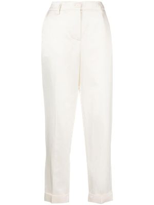 P.A.R.O.S.H. pantalon à fini satiné - Blanc