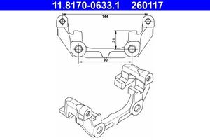 Houder, remklauw 11817006331