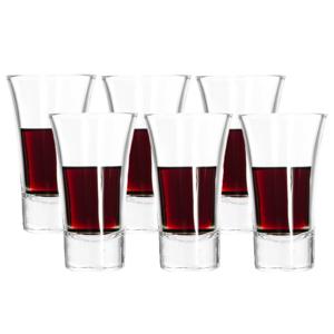 Shotglazen - set 6x - 80 ml - glas - borrelglazen