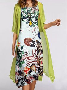 Two piece casual print dress