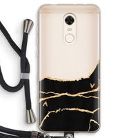 Gouden marmer: Xiaomi Redmi 5 Transparant Hoesje met koord