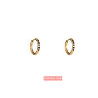Day&Eve Oorringen Sparkle Hoop Zwart | Goud