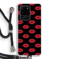 Lips: Samsung Galaxy S20 Ultra Transparant Hoesje met koord
