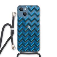 Onderbroken lijn: iPhone 13 Transparant Hoesje met koord