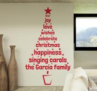 Gepersonaliseerde kerstboom sticker