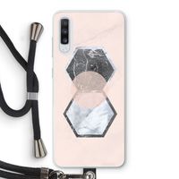 Creatieve toets: Samsung Galaxy A70 Transparant Hoesje met koord