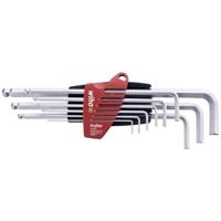 Wiha 369S9 Inbus Haakse schroevendraaierset 1.5 mm, 2 mm, 2.5 mm, 3 mm, 4 mm, 5 mm, 6 mm, 8 mm, 10 mm 9-delig