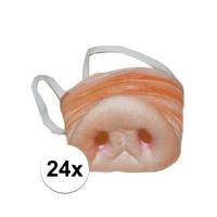 Varkensneus - 24x - realistische verkleedsneus - voor volwassenen en kinderen - Carnaval