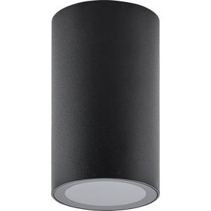 Deko Light 348244 Can IP44, 1x 7,5 W GU10, Schwarz Plafondopbouwarmatuur GU10 7.5 W Zwart