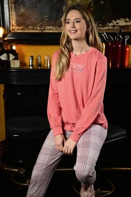 Katoenen Ringella pyjama rood