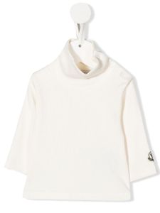 Moncler Enfant haut à patch logo sur les manches - Blanc
