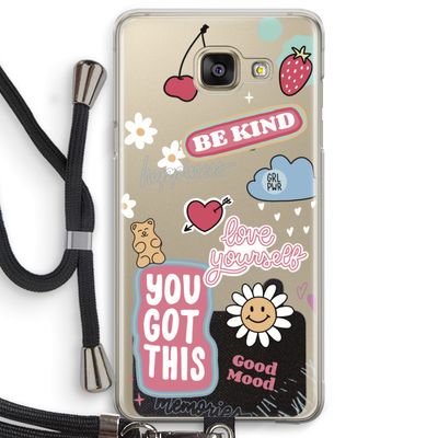 Positivity: Samsung Galaxy A5 (2016) Transparant Hoesje met koord