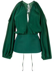 Silvia Tcherassi blouse en soie - Vert