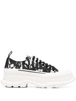 Alexander McQueen baskets Tread Slick à imprimé abstrait - Blanc