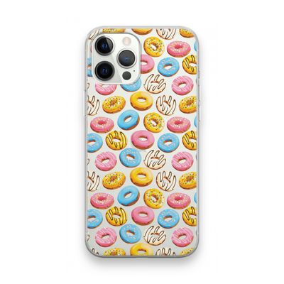 Pink donuts: iPhone 12 Pro Max Transparant Hoesje