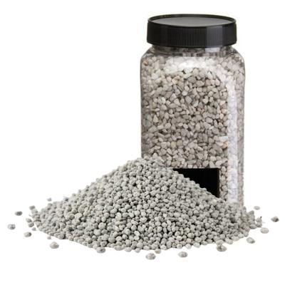 Home & Styling decoratie stenen/granulaat - 2x - 650ml - lichtgrijs - hobby steentjes