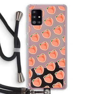 Just peachy: Samsung Galaxy A51 5G Transparant Hoesje met koord