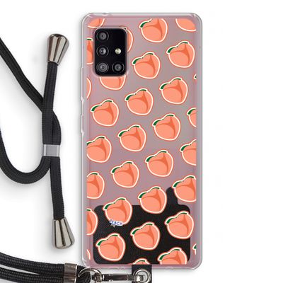 Just peachy: Samsung Galaxy A51 5G Transparant Hoesje met koord