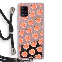 Just peachy: Samsung Galaxy A51 5G Transparant Hoesje met koord