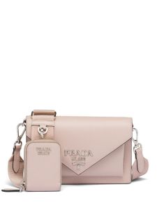 Prada sac à bandoulière en cuir Saffiano - Rose