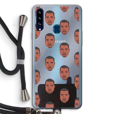 Kanye Call Me?: Samsung Galaxy A20s Transparant Hoesje met koord