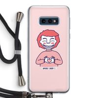 Hartje: Samsung Galaxy S10e Transparant Hoesje met koord