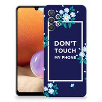 Samsung Galaxy A32 4G | A32 5G Enterprise Editie Silicone-hoesje Flowers Blue DTMP - thumbnail