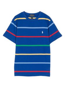 Ralph Lauren Kids t-shirt en coton à logo Polo Pony - Bleu