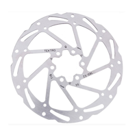 Tektro schijfrem rotor tr180-45 ø180x2,3mm, 6-bouts, zilver