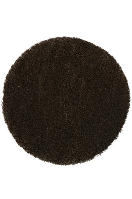 Hoogpolig vloerkleed shaggy Plus 964 5cm hoogte - bruin gemêleerd Ø120cm Rond
