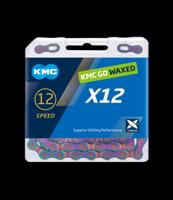 KMC ketting X12 12v 126L waxed aurora blauw