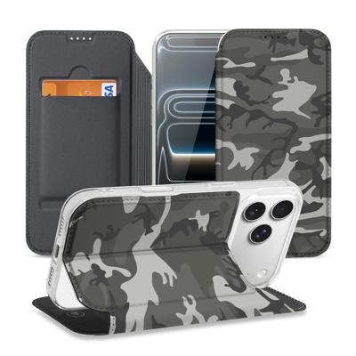 iPhone 17 Pro Book | Wallet Case | Army Light