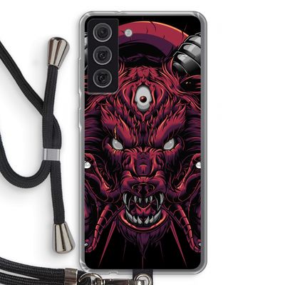 Hell Hound and Serpents: Samsung Galaxy S21 FE Transparant Hoesje met koord
