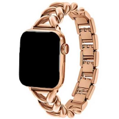Apple Watch Hart Stalen Schakel Band - Lisa Rose Goud - 44, 45, 46 & 49mm Apple Watch Hart Stalen Schakel Band - Lisa Rose Goud - 44, 45, 46 & 49mm