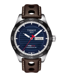 Horlogeband Tissot T1004301604100 PRS516 / T610038463 Leder Bruin 20mm