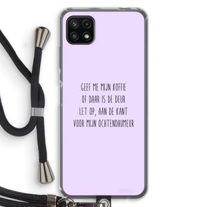 Ochtendhumeur: Samsung Galaxy A22 5G Transparant Hoesje met koord