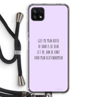 Ochtendhumeur: Samsung Galaxy A22 5G Transparant Hoesje met koord