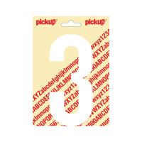 Plakcijfer Nobel 150mm wit 3 Pickup - Pickup