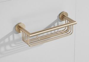 Flaconhouder SaniClear Brass | Wandmontage | 25x9x13 cm | Messing | Rechthoek | Geborsteld messing - Mat goud