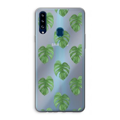 Monstera leaves: Samsung Galaxy A20s Transparant Hoesje