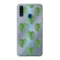 Monstera leaves: Samsung Galaxy A20s Transparant Hoesje