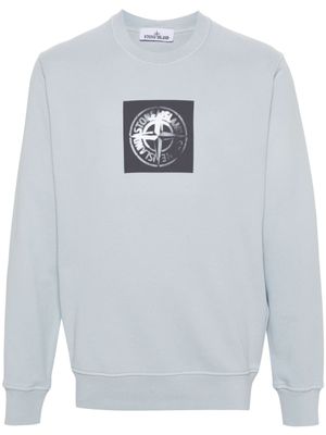 Stone Island Sweater met Compass-logopatch - Blauw Stone Island Sweater met Compass-logopatch - Blauw