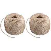 Touw - 2x - 150 meter - op rol - 3 mm - sisalvezels - 500 grams - naturel - sisal touw
