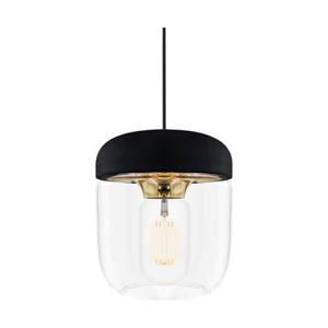 Umage Acorn hanglamp zwart met brass - met koordset zwart - Ø 14 cm