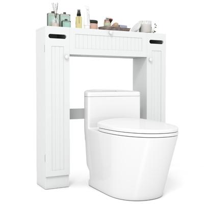 Toiletkast Boven Toilet Vrijstaande Bovenkast met 2 Zijdeuren Toiletplank voor Badkamer