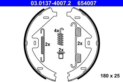 Remschoenset, parkeerrem 03013740072